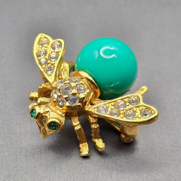 Joan Rivers Classic Collection Bee Brooch Set 10 12.3mm Interchangeable Beads - Picture 4 of 11